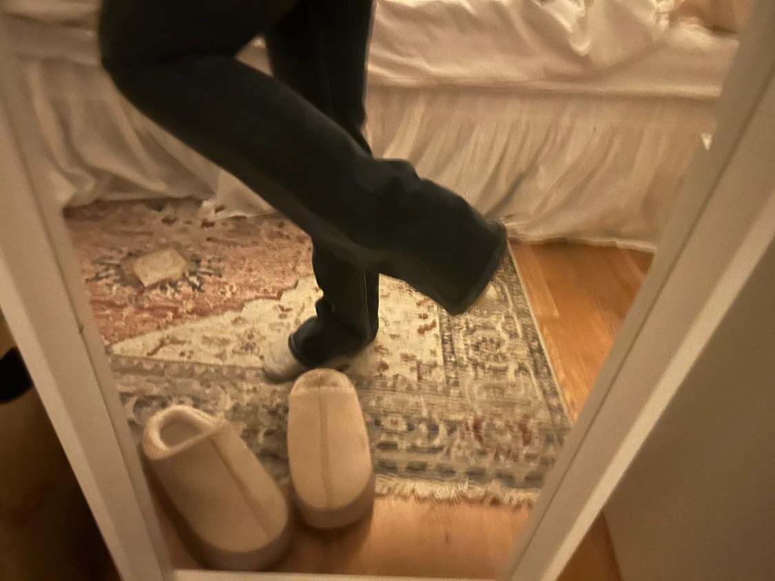 Mörkblå bootcut jeans - 3