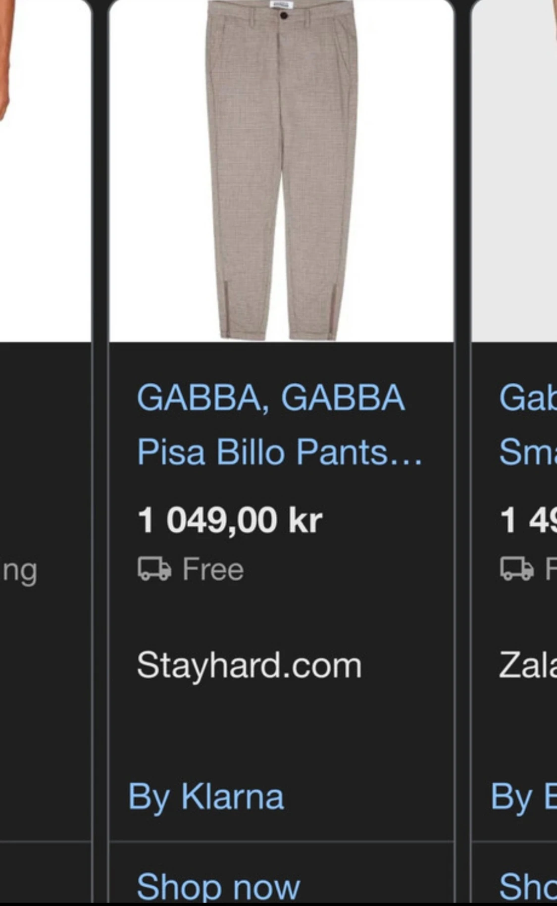 Beige rutiga kostymbyxor från Gabba