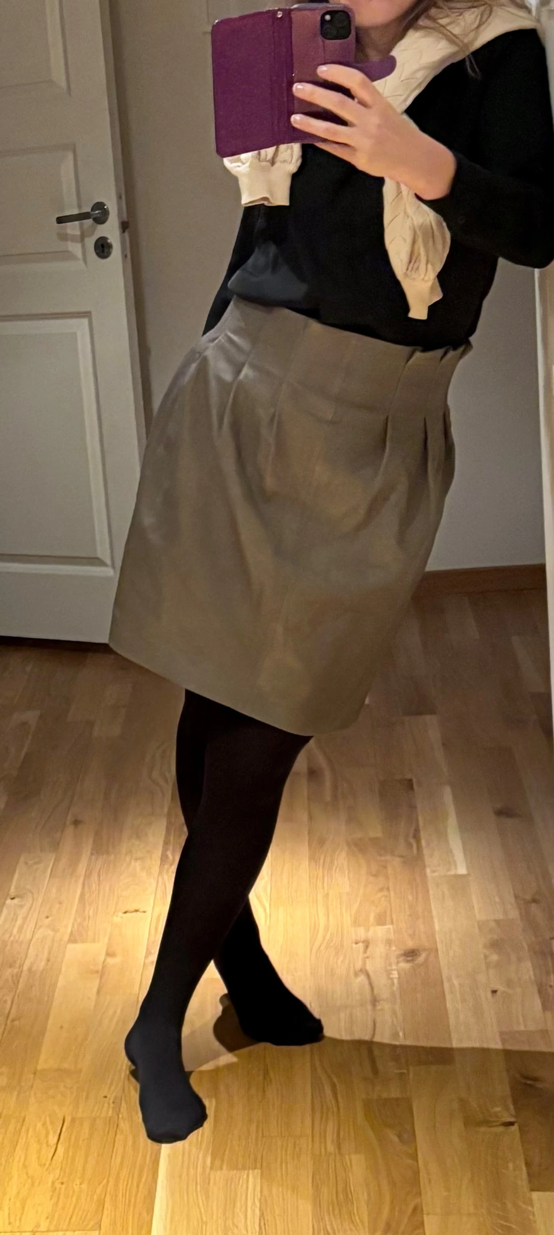 Brun skinnkjol från Saint Tropez - 6