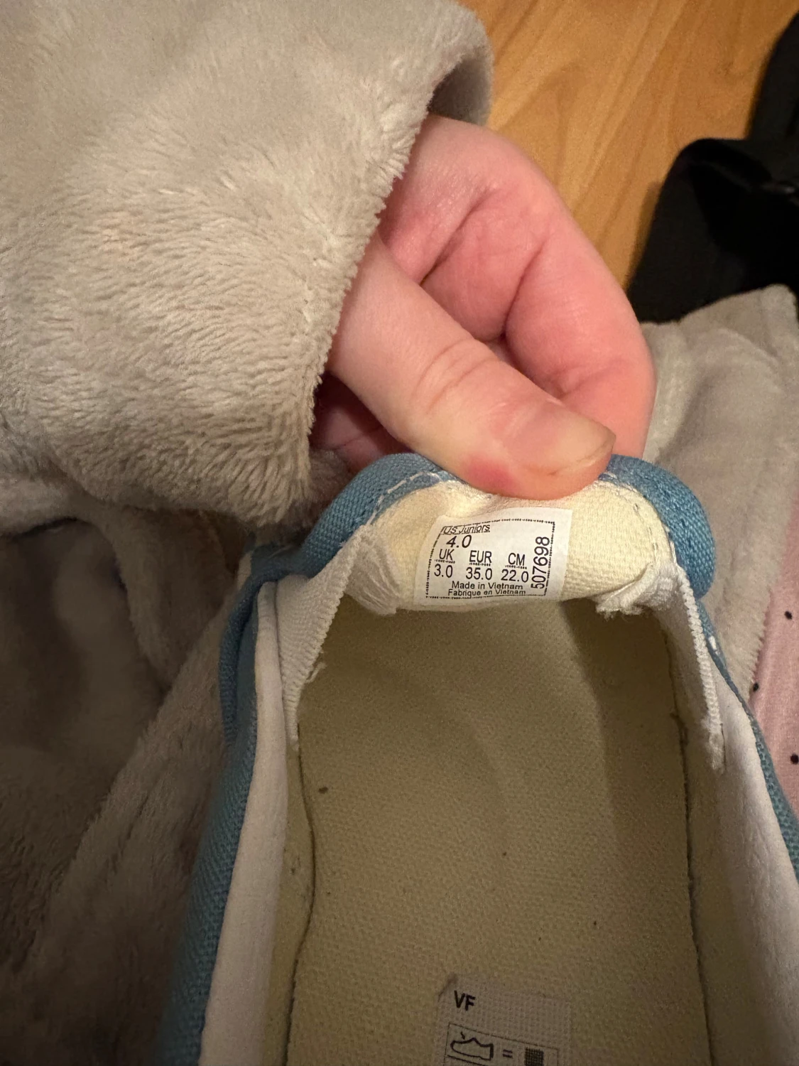 Vans slip-on blåvita rutig sneakers - 2