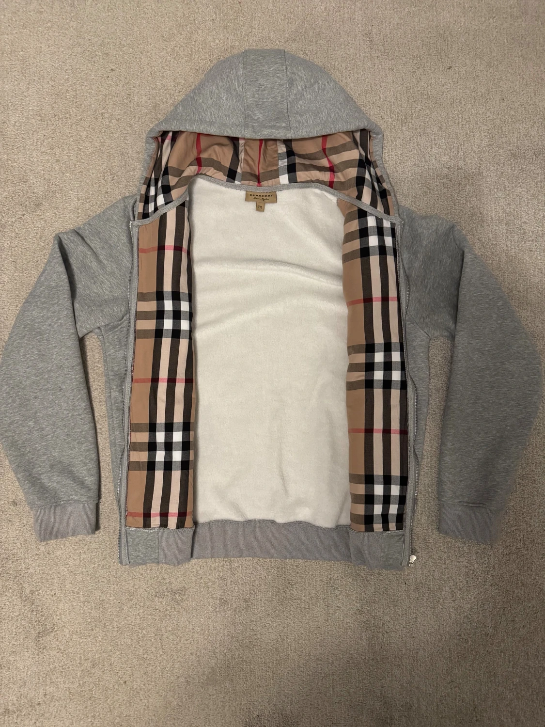 Grå Burberry hoodie 