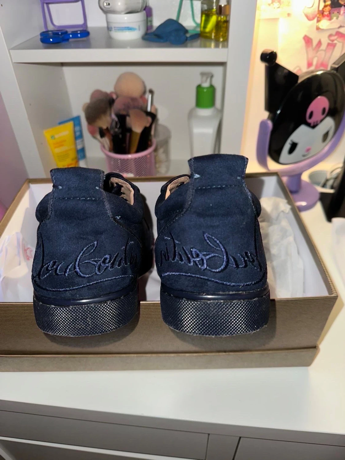 Mörkblå Christian Louboutin sneakers - 4