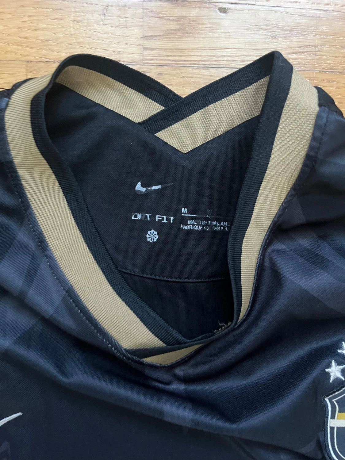 Svart Brasil Nike fotbollströja M - 1