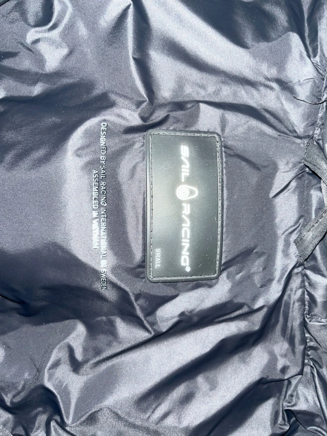 Svart Sail Racing dunjacka med huva - 2