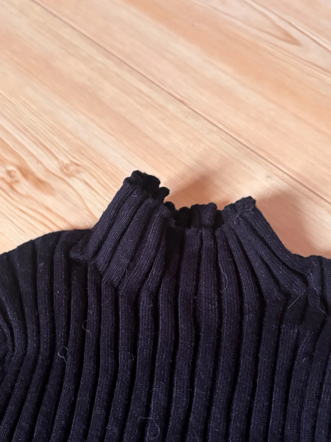 Svart ribbad långklänning från Shein - 2