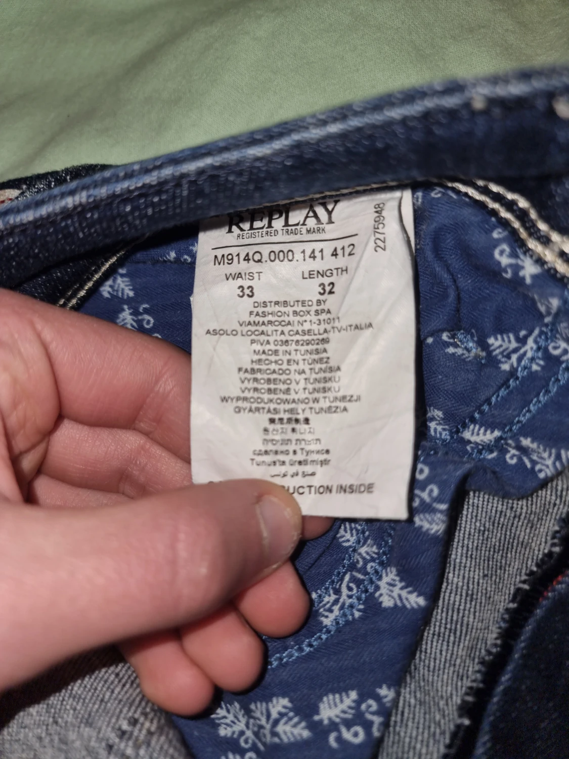 Replay jeans mörkblå tapered 33/32 - 3