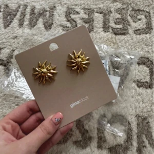 Solformade örhängen i guld från Gina Tricot - Snygga solformade örhängen i guld från Gina Tricot. De har en cool och unik design med strålande detaljer som verkligen sticker ut. Perfekta för dig som vill ha något extra till din look. Kommer på originalkortet.