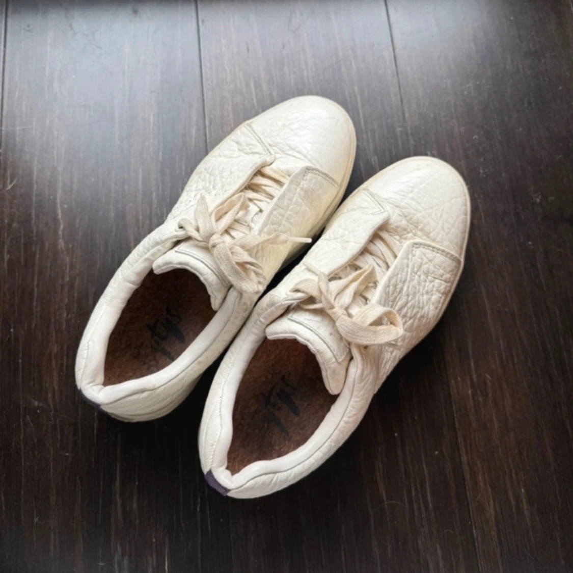 Eytys Doja tumbled white sneakers  - 1