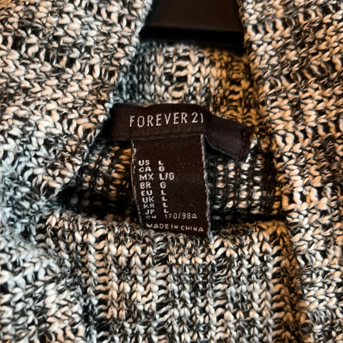 Gråmelerad stickad polotröja Forever 21 - 2