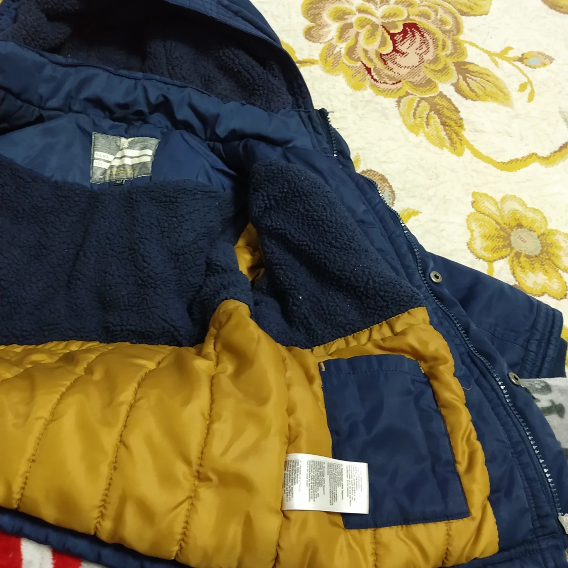 Blå parkajacka med huva från PdL - 3