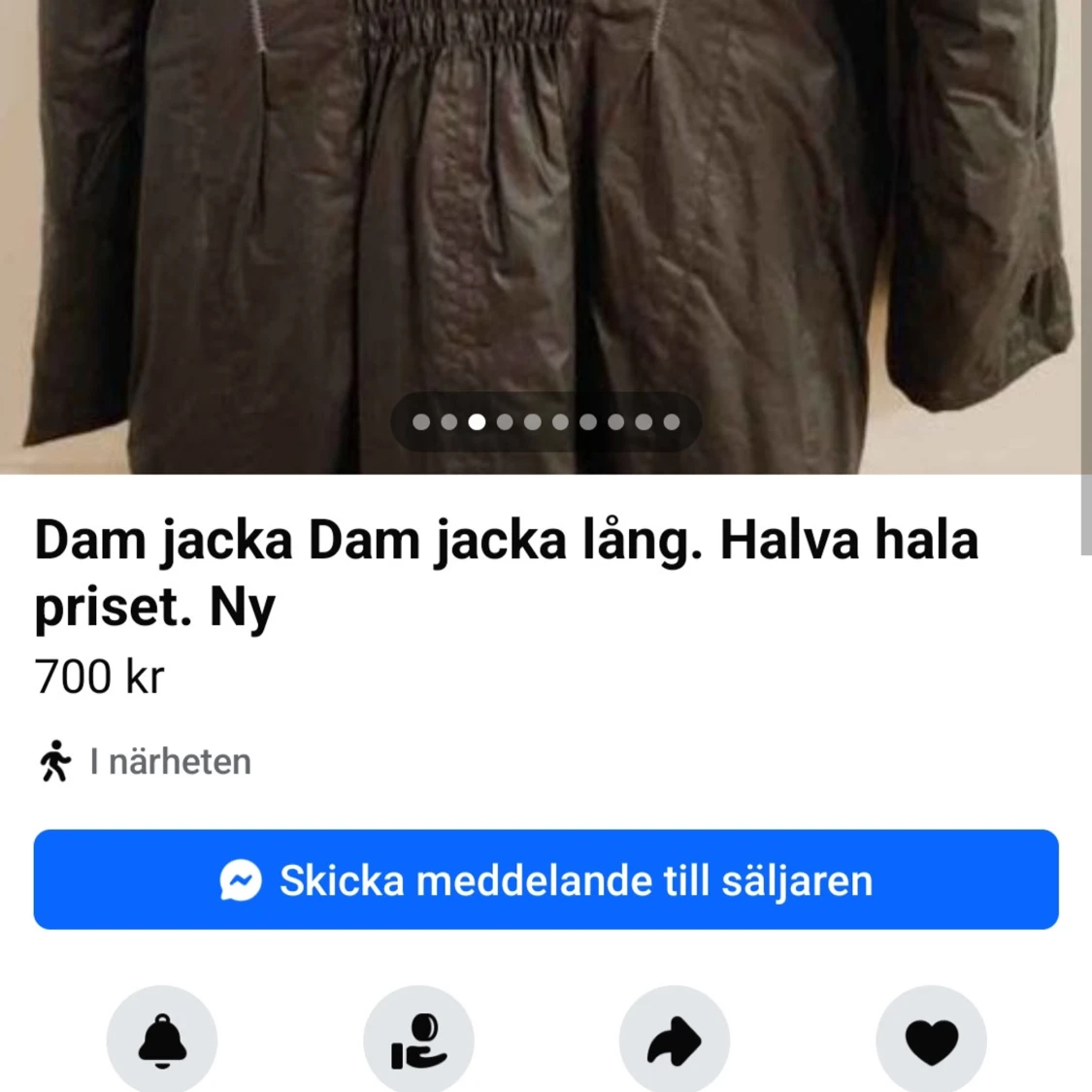 Svart lång parkajacka med dragkedjor - 3