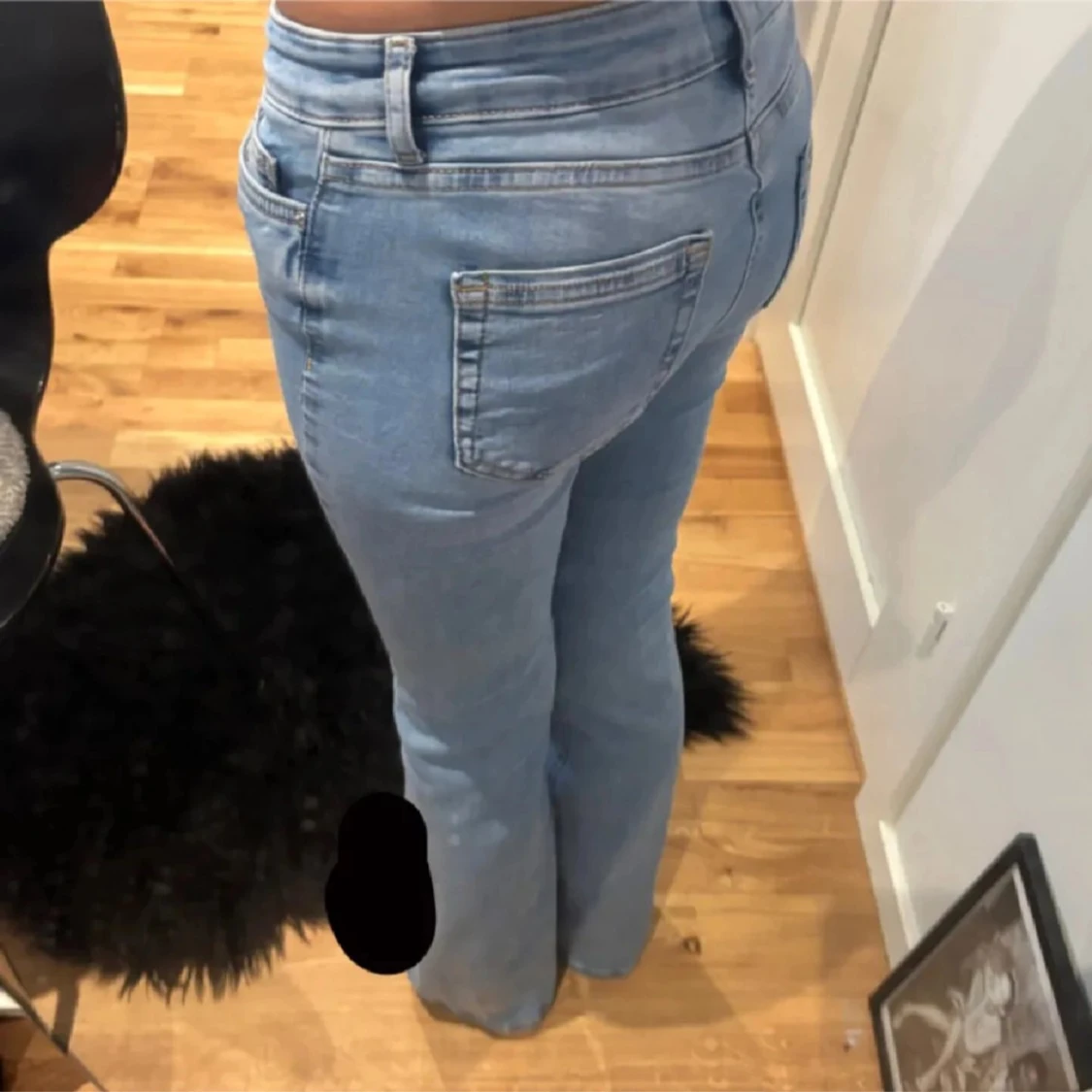 Bootcut ljusblå jeans med låg midja - 93