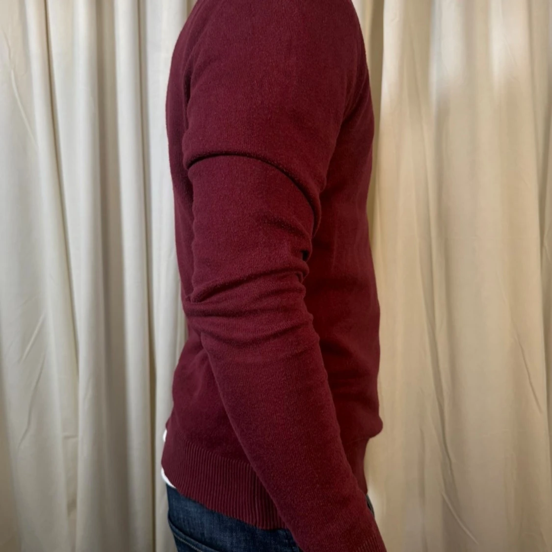 Vinröd tröja Tommy Hilfiger M - 1