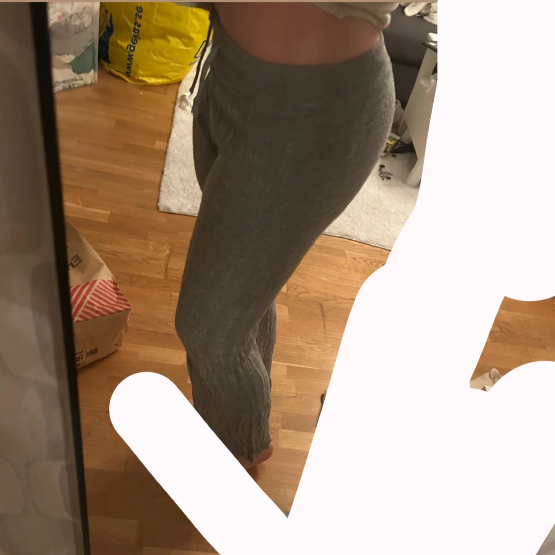 Grå vida mjukisbyxor  - 2