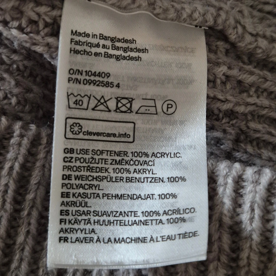 Slipover * stl S * Ärmlös v-ringad * grå - 3