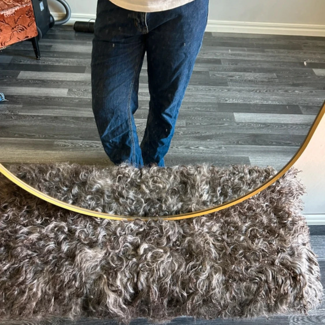 Mörkblå raka jeans - 1