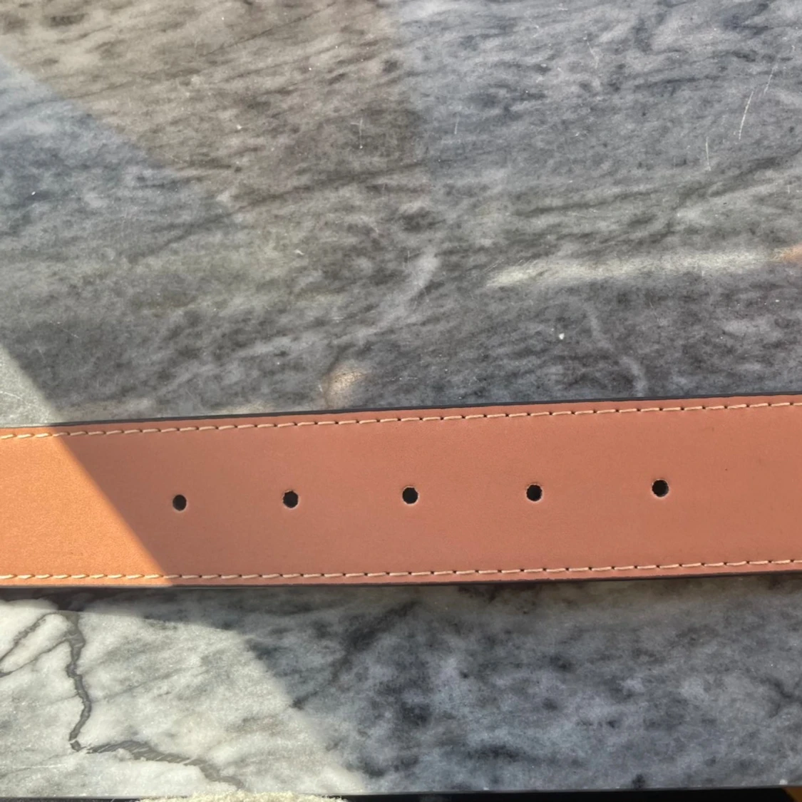 Louis Vuitton svart rutigt skärp i skinn - 3