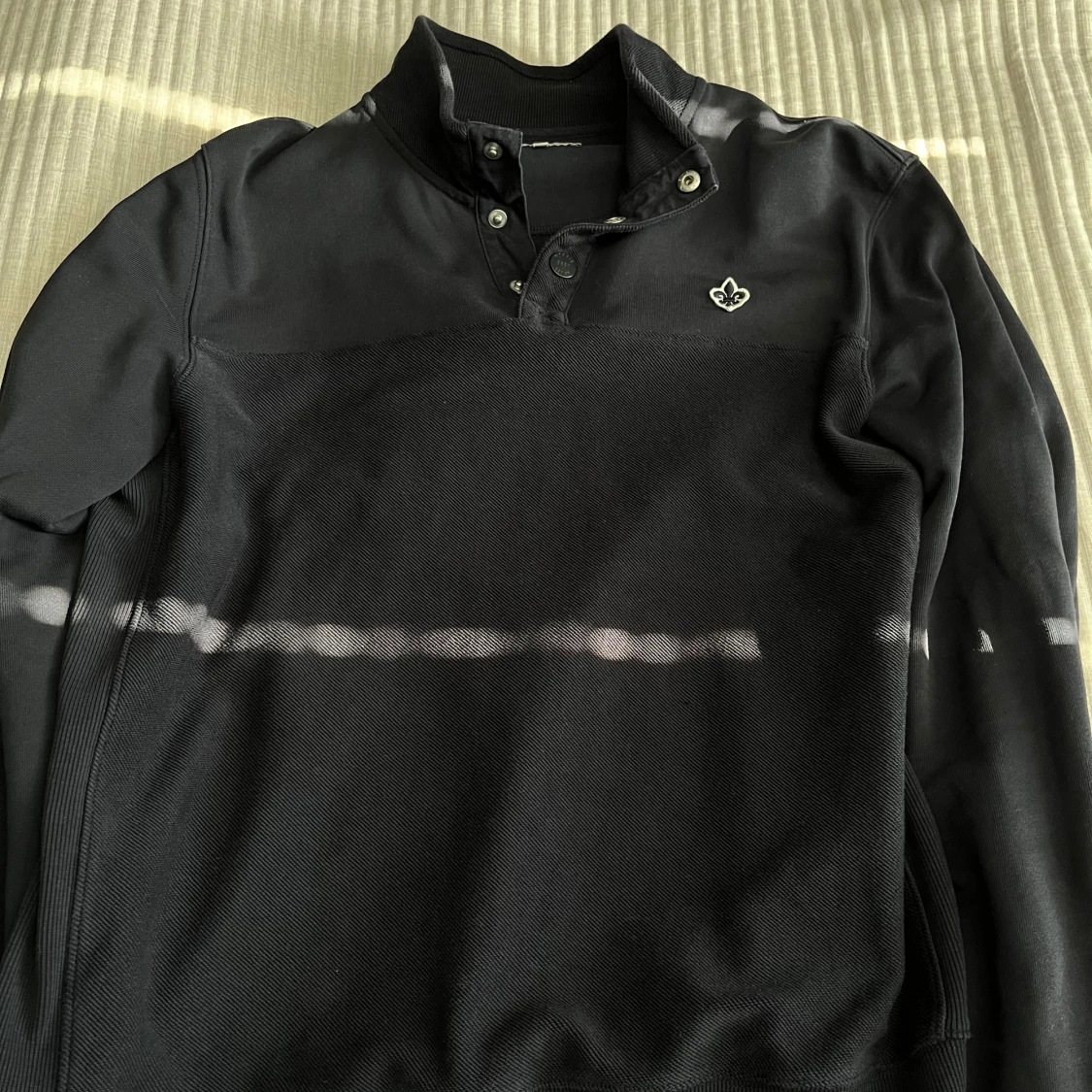 Svart långärmad pikétröja Morris strl M - 2