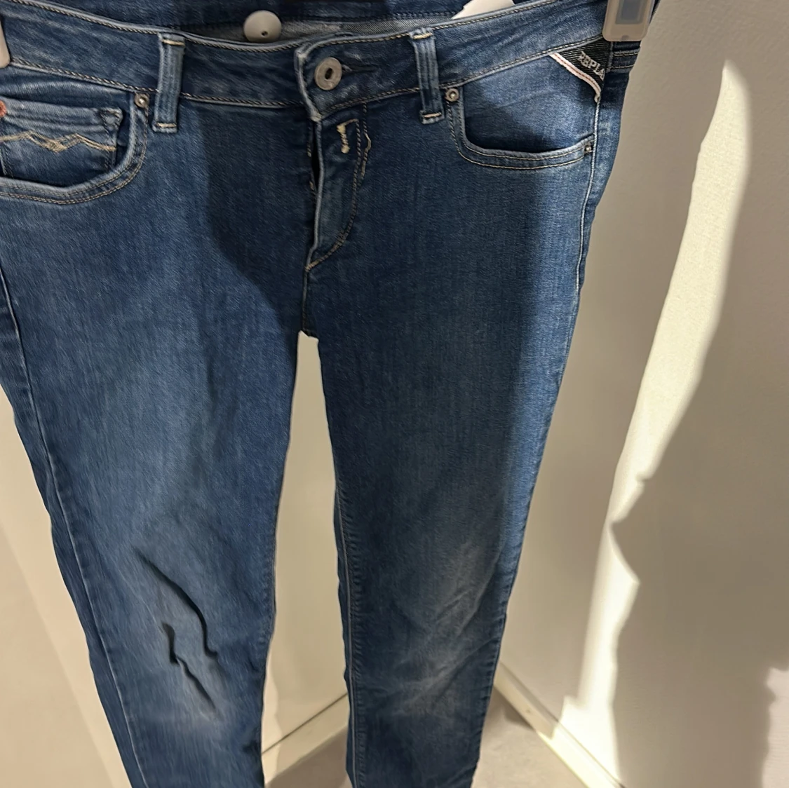 Replay blå jeans med raka ben - 1