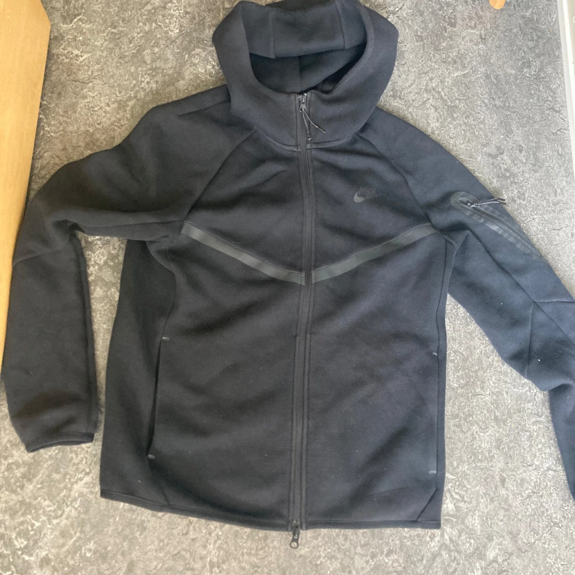 Svart Nike hoodie med dragkedja - 2