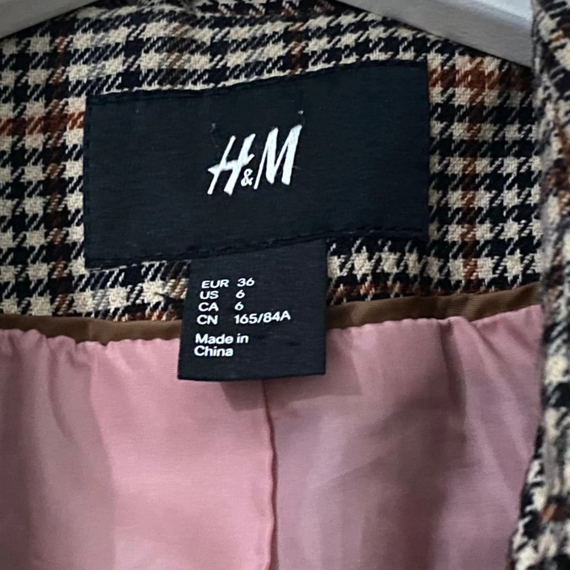 Rutig kappa från H&M i brun och beige - 3