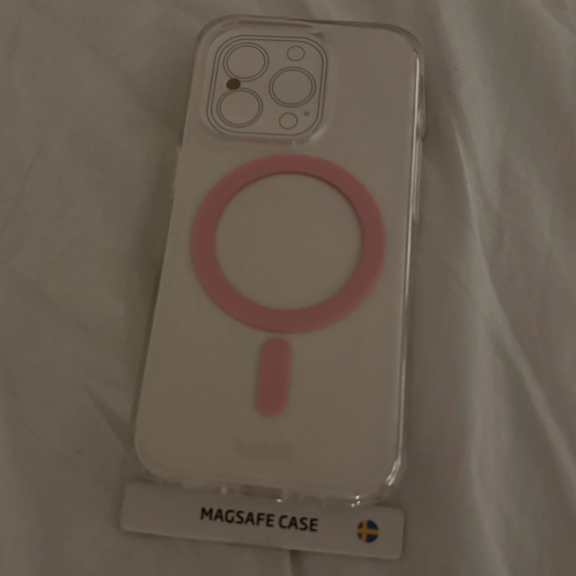 iPhone 15 Pro MagSafe Case Holdit Transparent Pink