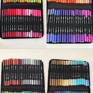 Färgpennor - Säljer en bok med 168 färgpennor, väldigt fina men har köpt nya så används tyvärr inte längre. Vad jag vet är det ca 3st som börjar bli svaga i färgen men annars inga fel. Följer med stift som man kan byta ut på pennorna.☺️ bara att skriva om ni har några funderingar!🫶🏼