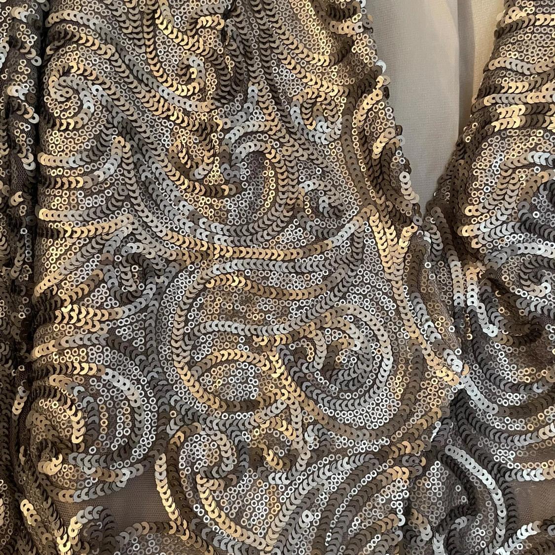 Mango Glittrig kavaj i guld - 1