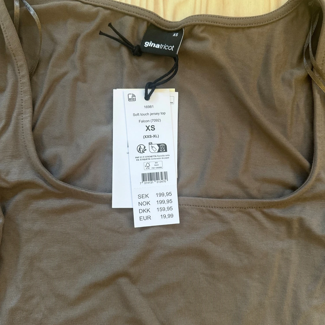 Brun långärmad topp Gina Tricot XS - 3