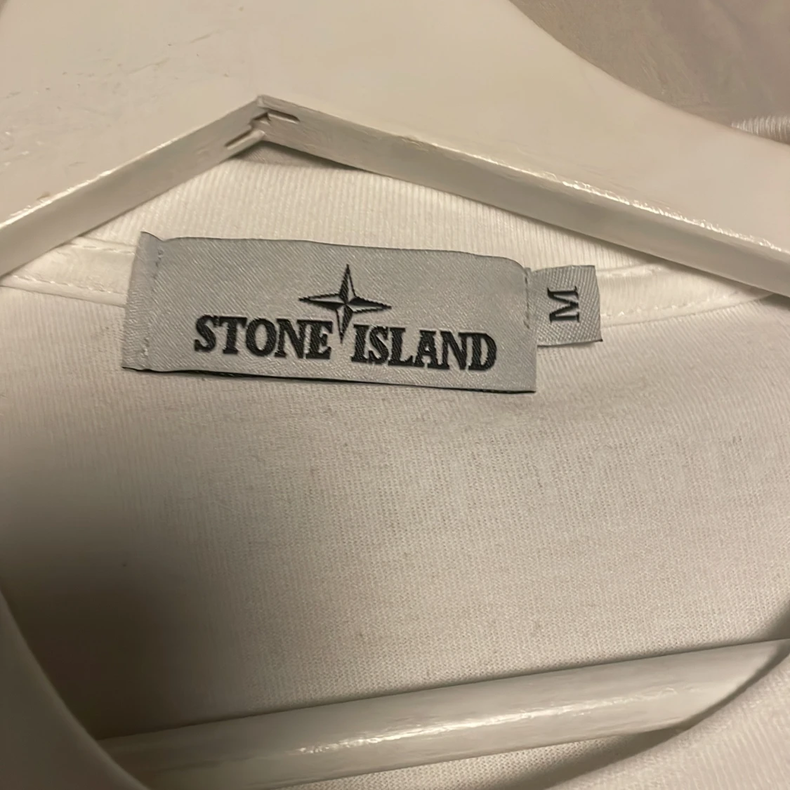 Vit Stone Island t-shirt med tryck - 1