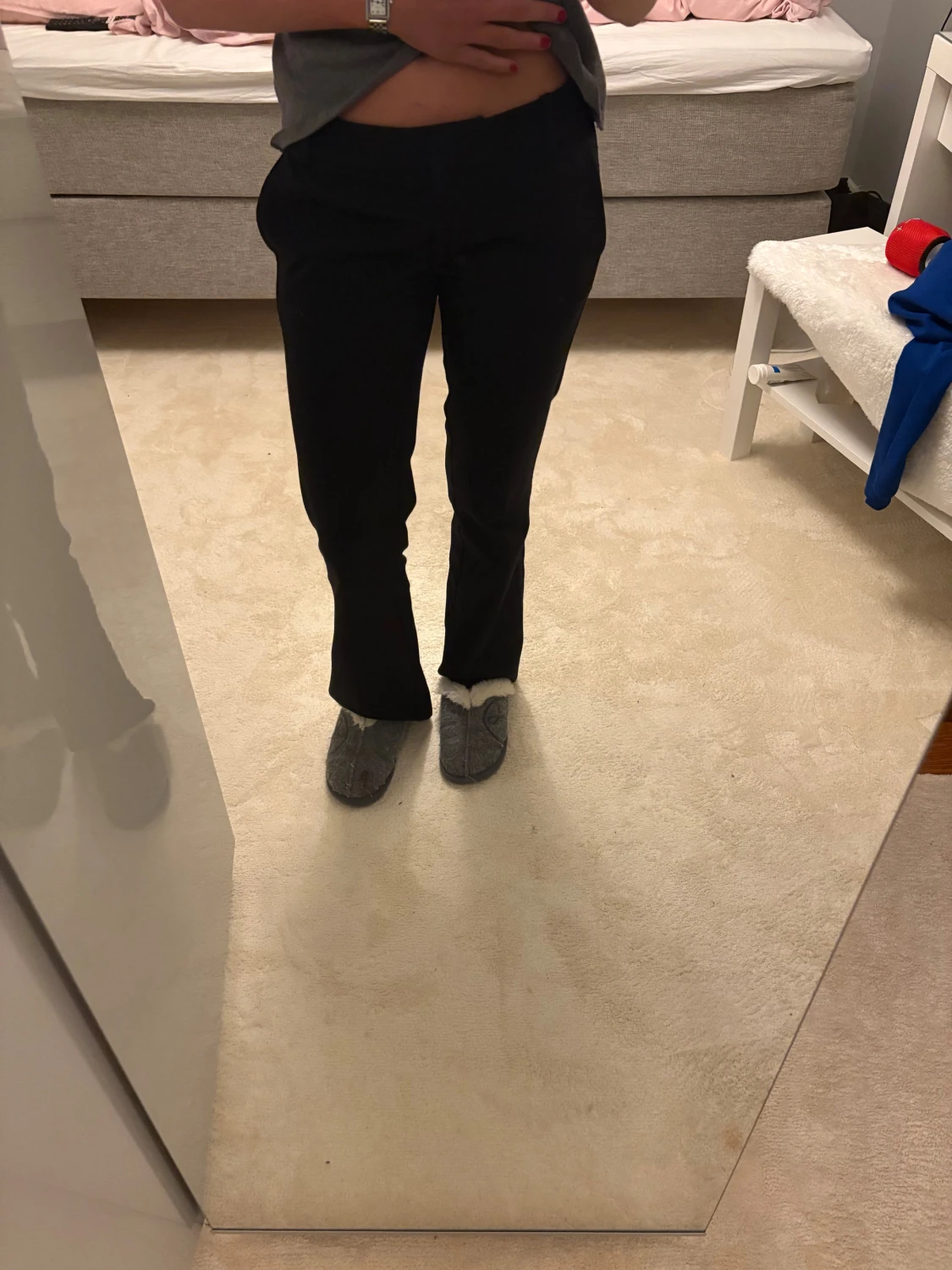 Svarta bootcut kostymbyxor - 1