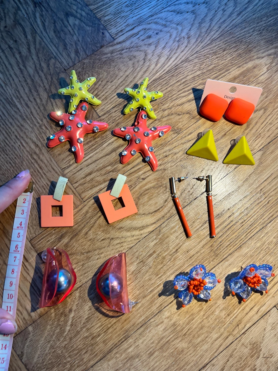 Färgglada statementörhängen, 6 par - 2