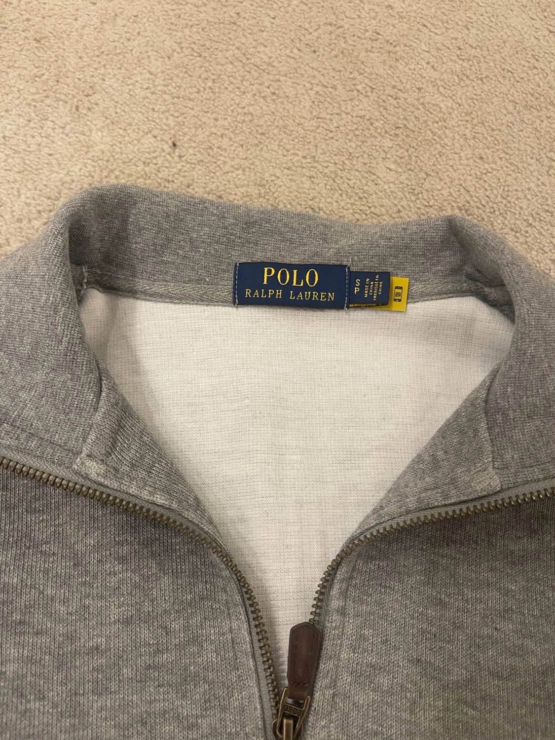 Grå polo quarter zipp  - 2