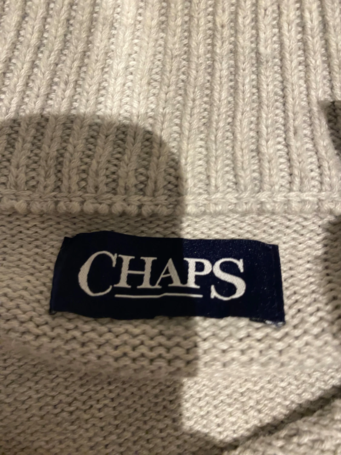 Ljusgrå stickad tröja från chaps by Ralph lauren - 5