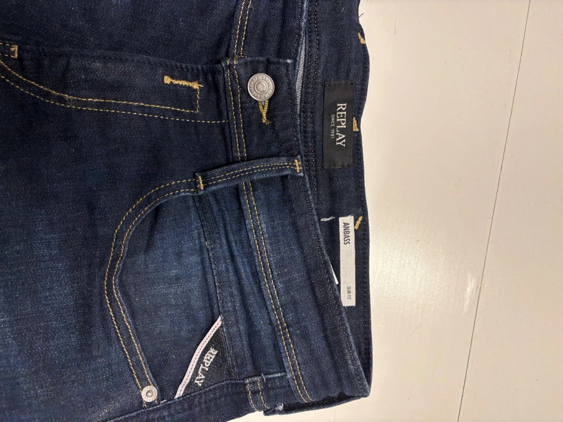 Replay Anbass mörkblå jeans slim fit - 2