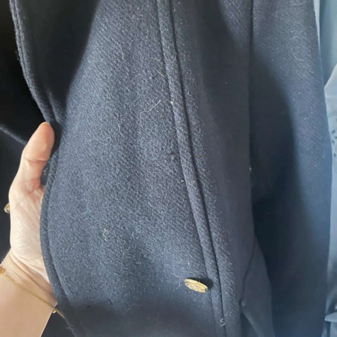 Mörkblå skepparkavaj från Zara Girls - 4