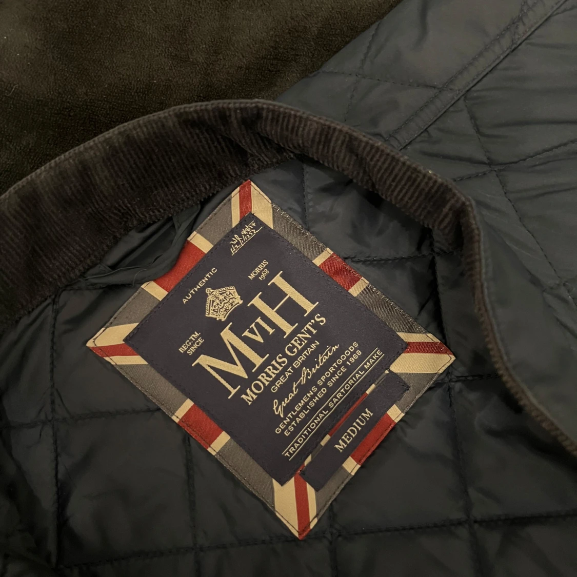 Mörkblå quiltad jacka från Morris - 3