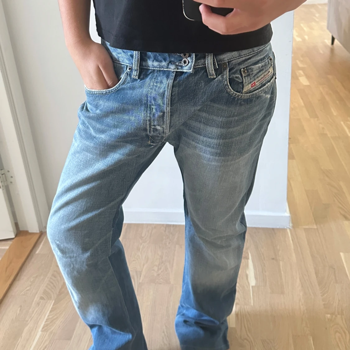 Blå raka jeans från Diesel