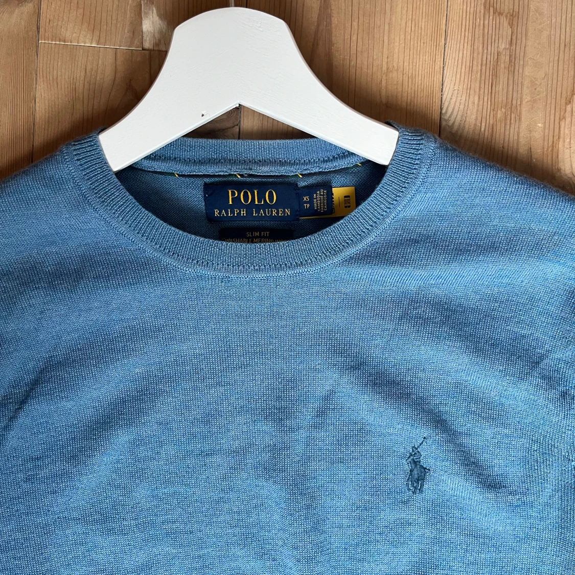 Blå merinoulltröja Polo Ralph Lauren XS - 1