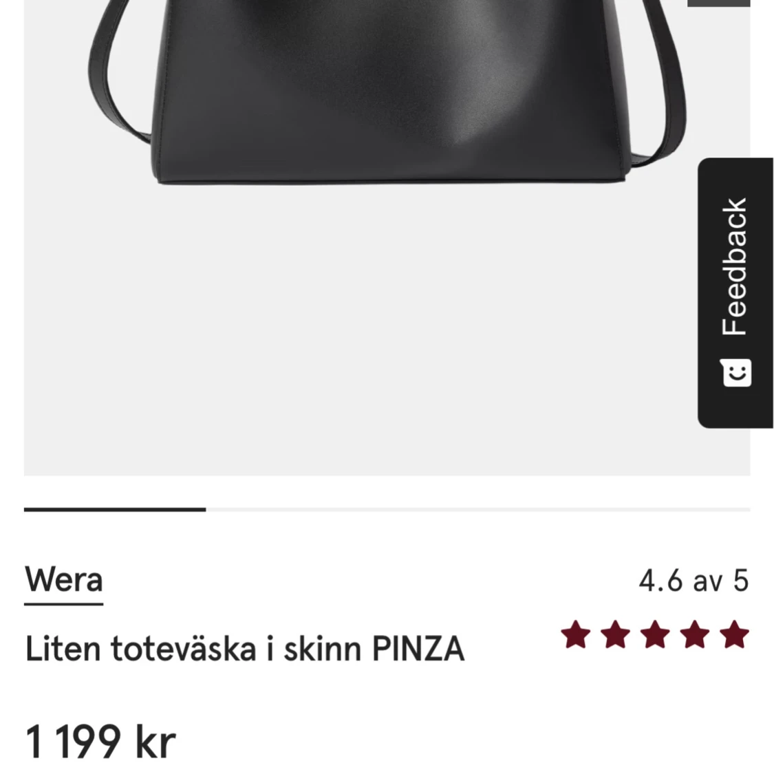Svart toteväska i skinn från Wera - 3