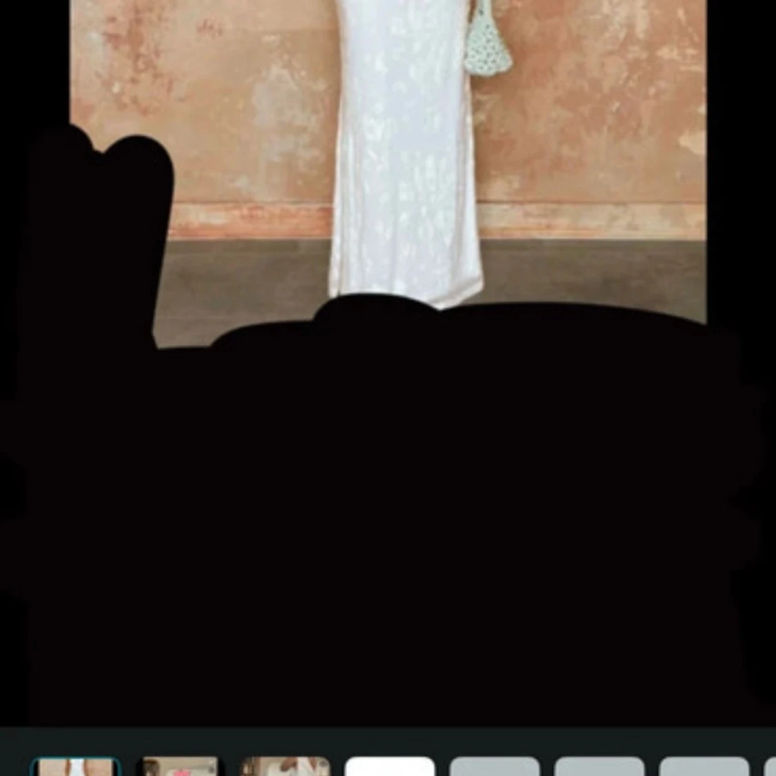 Vit långklänning med v-ringning