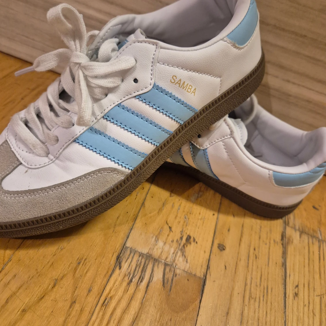 Adidas Samba sneakers vit/blå