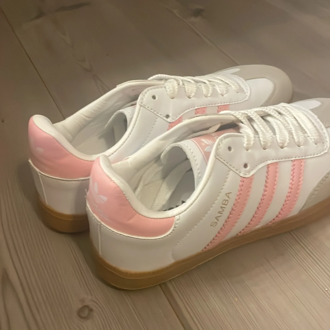 Adidas Samba vit/rosa sneakers - 2