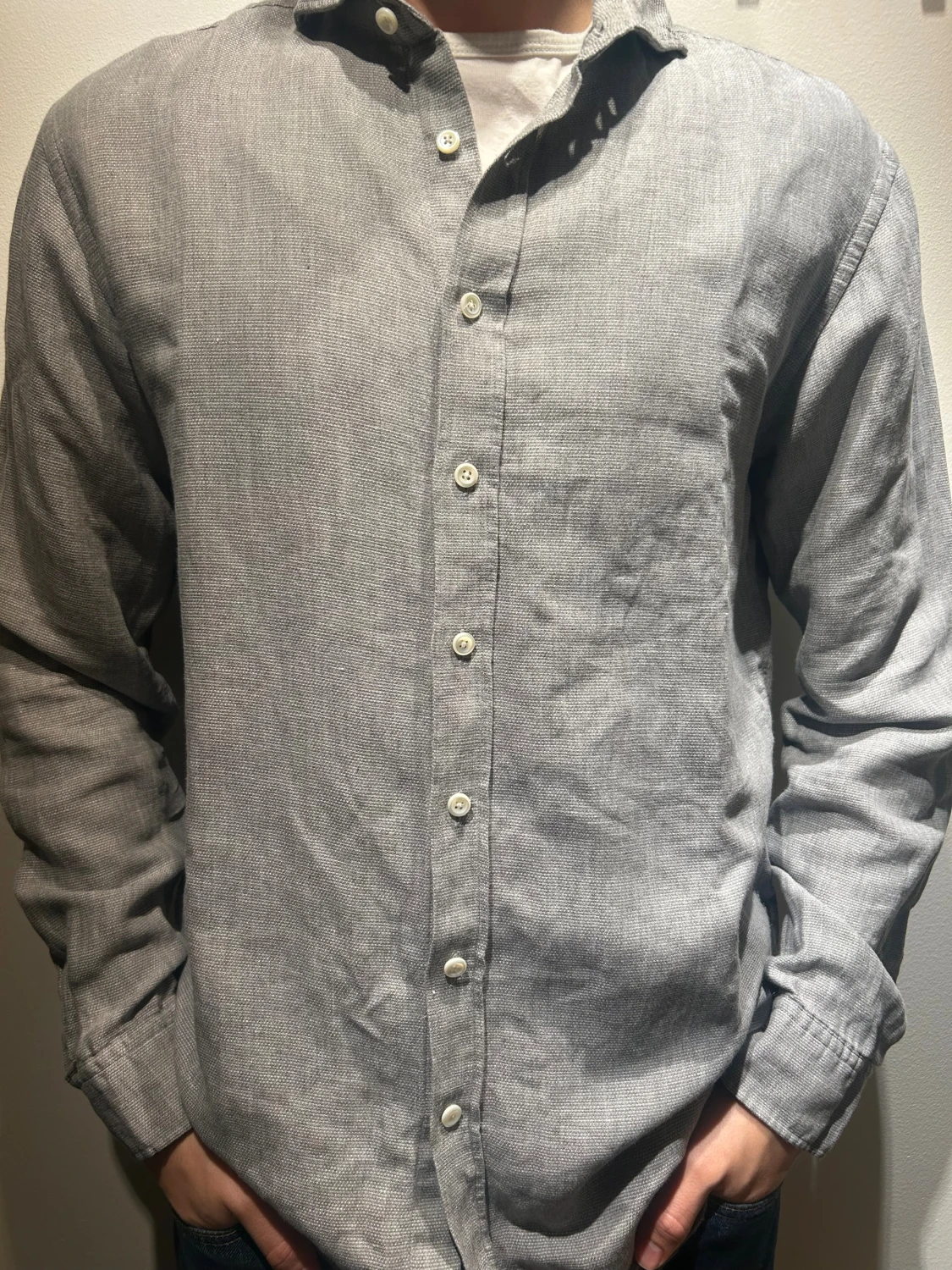 👔 Oscar Jacobson - M/L, Ljusgrå, Fint skick! 