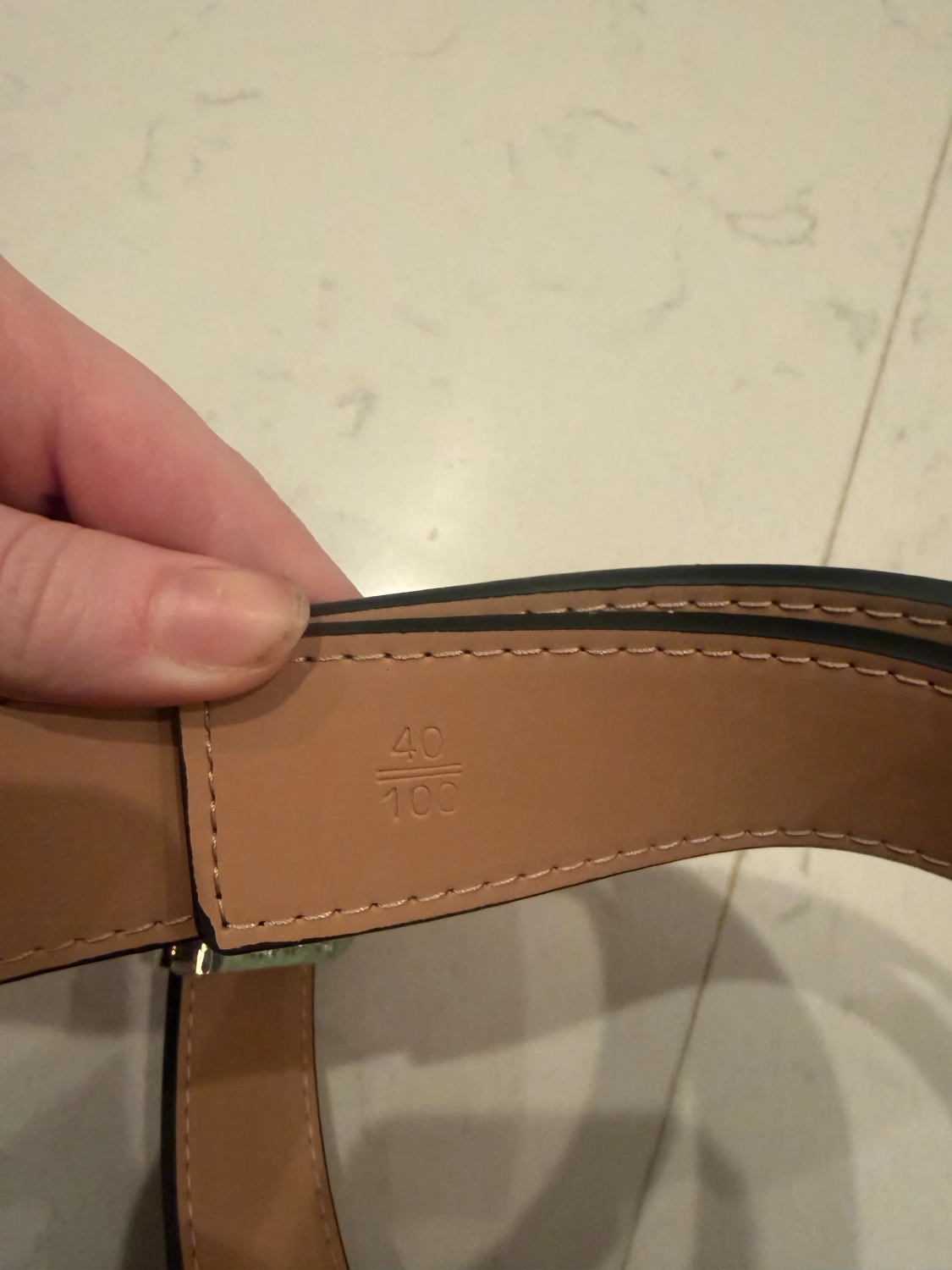 Louis Vuitton rutig skinnbälte svart - 2