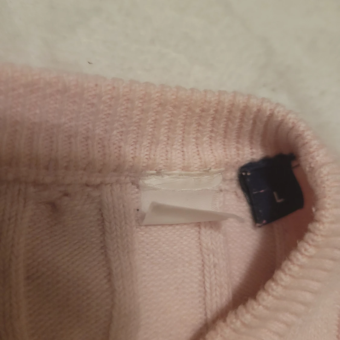 Ljusrosa kabelstickad tröja Gant - 3