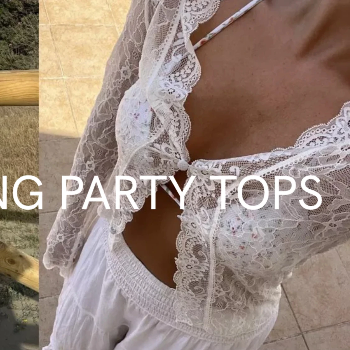 Vit spetsblus från Nelly - 2