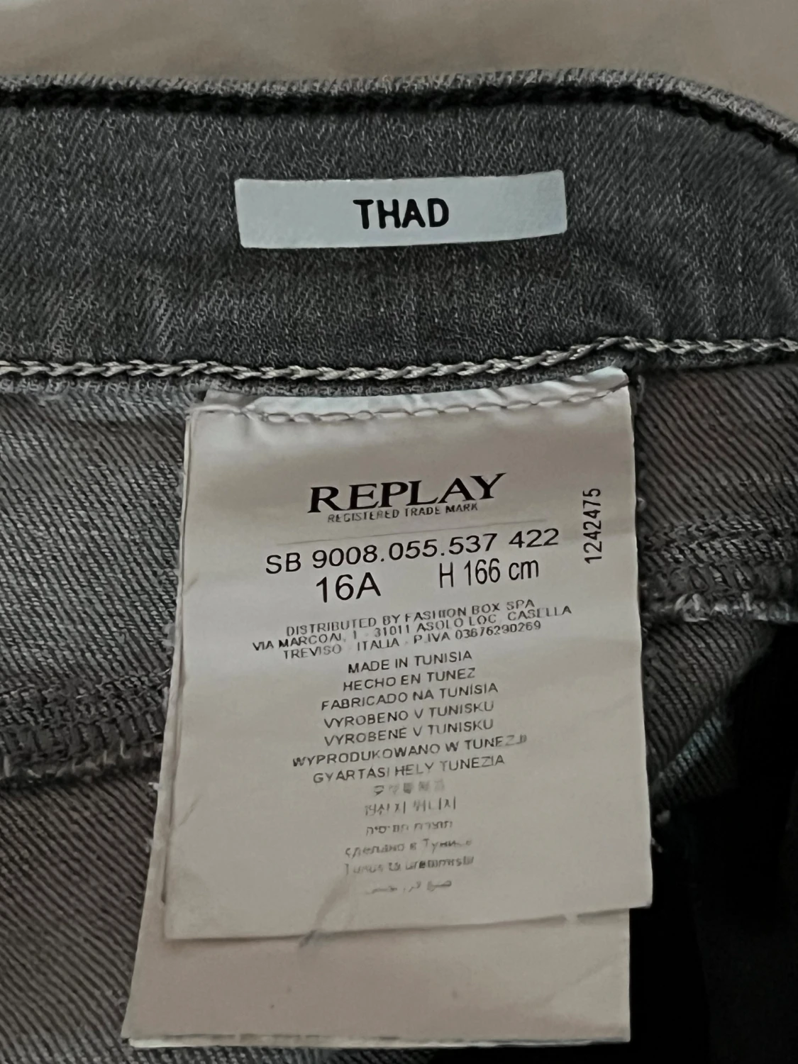 Replay grå jeans straight fit - 4