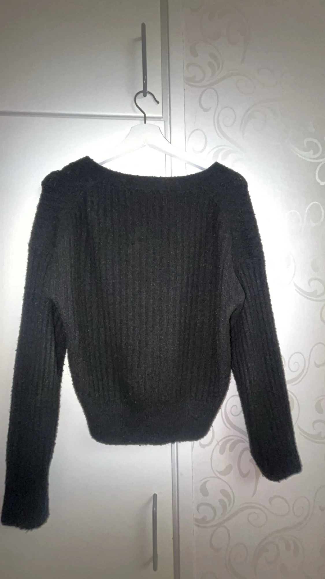 Svart ribbad kofta från KappAhl XS - 2