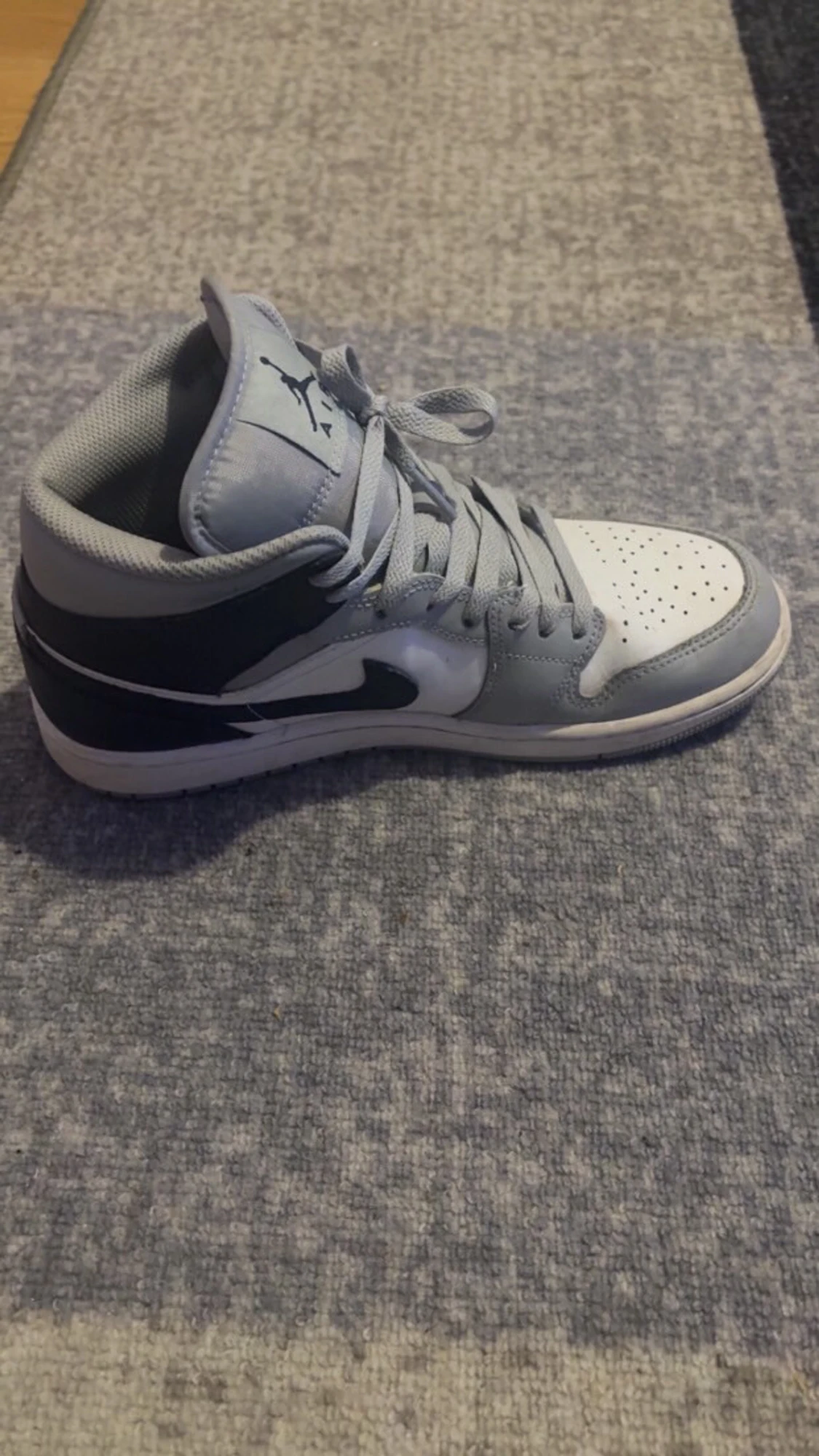 Nike Air Jordan 1 Mid grå/vit - 3